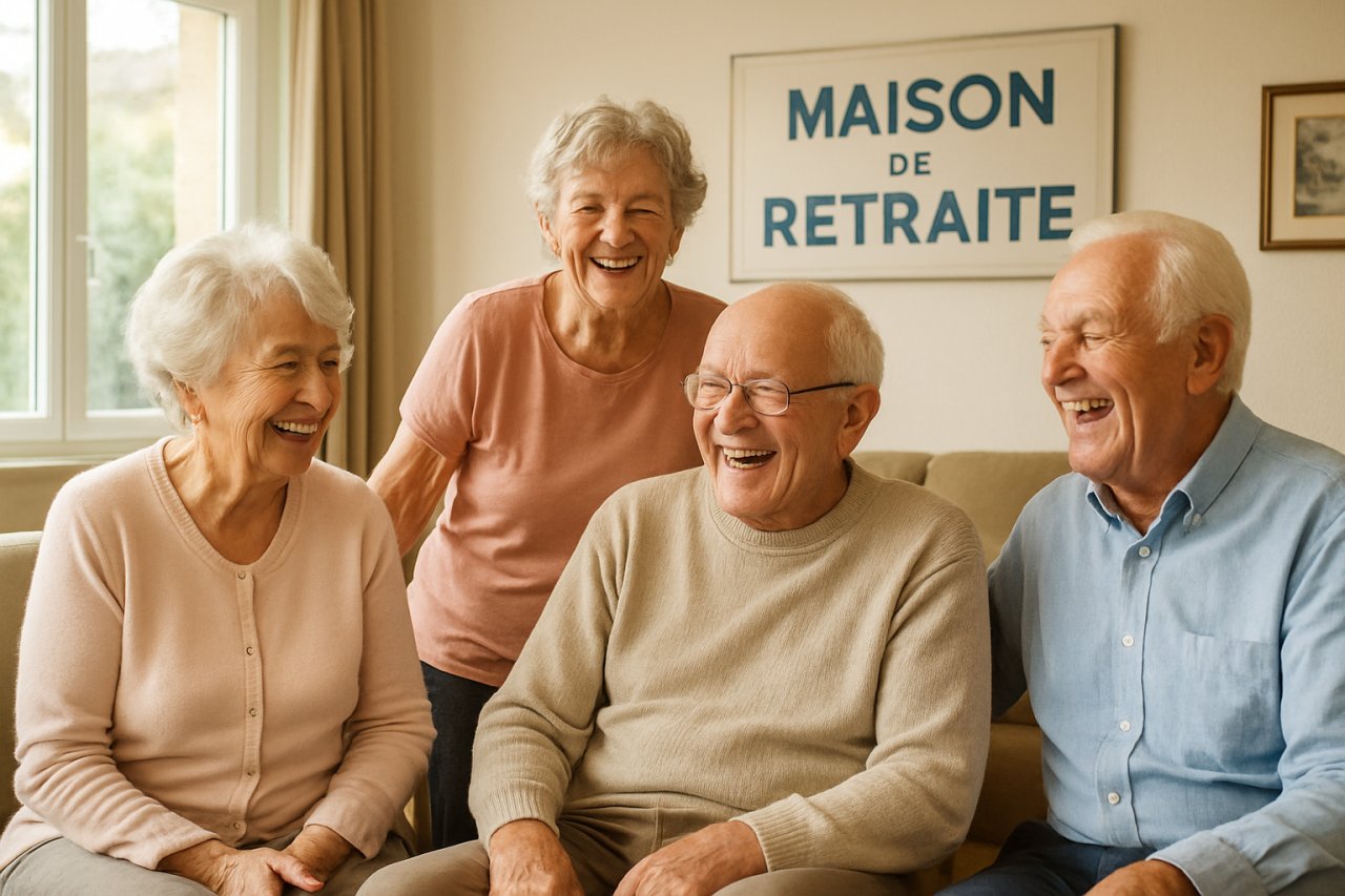 maison de retraite seniors heureux