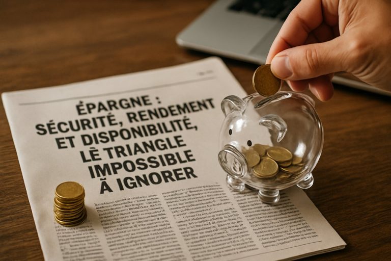 Épargne : sécurité, rendement et disponibilité, le triangle impossible à ignorer